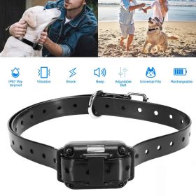 Dog Training Collar Receiver, IP67 Waterproof Static Collar with 3 Modes Shock Vibration Beep, 2625FT Remote Range, Rechargeable Adjustable Colla (Option: Default title)